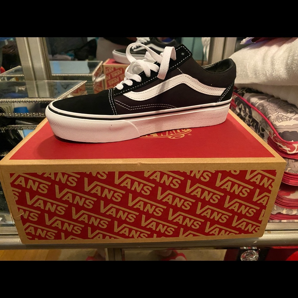 Black and White New platforms Vans